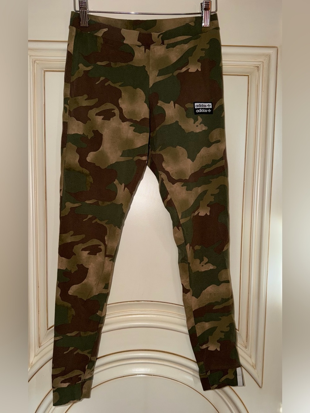 adidasCamo Leggings - Olive Green & Brown